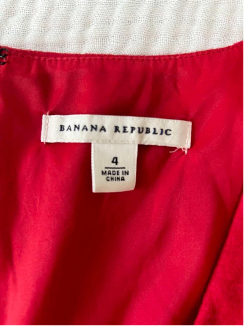 Women's Banana Republic Red Short Sleeve Dress Size 4 Wool - Picture 3 of 10